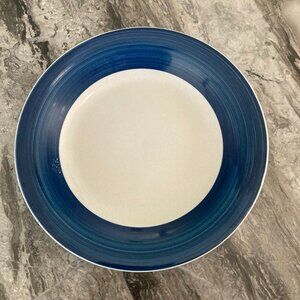 Todays Home Navy Blue Rimmed Small Plates 7" Used